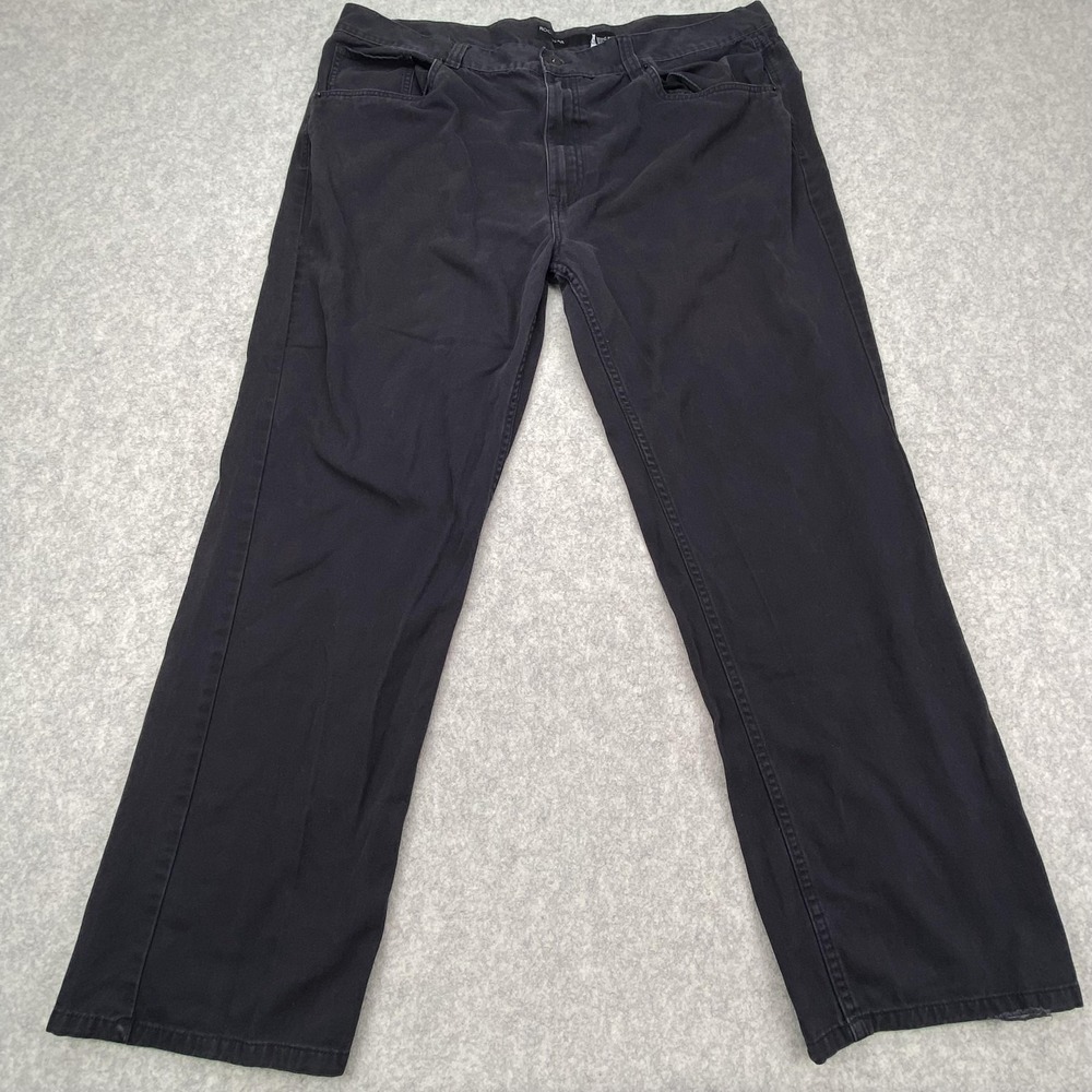 Rocawear Classic Fit Jeans Mens 44x32 (43x30) Black Straight Pants *Frayed Hem*